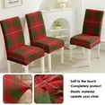 thumbnail image 4 of Set of 4 Rustic Plaid Chair Covers for Dining Room, Vintage Checkered Washable Slipcovers, Stretch Dining Chair Protector for Kitchen, Home or Party Decor, 4 of 5