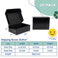 thumbnail image 2 of Cajas de envío Rempy, 12 x 9 x 4, color negro, 20 unidades, cartón, 2 of 7