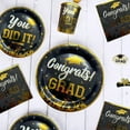 thumbnail image 4 of 50-Count Graduation 9-Inch Paper Plates, Disposable Party Dinnerware for Graduation Celebrations E#050 black, 4 of 6