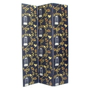 Wayborn Hand Painted Birdcase Room Divider