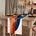 thumbnail image 2 of Navy Blue Burnt Orange Short Table Runner 36 Inches Long,Boho Art Modern Geometric Cotton Linen Table Runners Dresser Scarves,Fabric Tabletop Scarf Furniture Cover for Home Dinner Party Decor 13"x36", 2 of 8