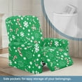 thumbnail image 2 of SCRAWLGOD Christmas Recliner Chair Covers Stretch Recliner Slipcovers Reclining Furniture Protector Washable Sofa Couch Cover with Storage Pocket for Pets Dog Cat, Candy Cane Snowflake Spots Green, 2 of 7