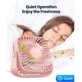 thumbnail image 4 of TOPK USB Desk Fan [2Pack] - Set of Blue and Pink, 3-Speed Quiet Fans with 360° Rotation for Home and Office Use, 4 of 7