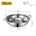 thumbnail image 2 of Stainless Steel Hot Pot, Stainless Steel Hot Pot with Divider Shabu Shabu Pot, Induction Cooker Pot Dual Flavor Divider Cookware for Home Cooking and Hot Pot Parties, 2 of 5