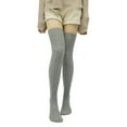 thumbnail image 2 of Female Stocking, Solid Color Jacquard Thigh High Sock Long Tube Socks, 2 of 5