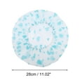 thumbnail image 2 of Gorro de Ducha de Patrón de Corazón para Mujeres 1 Pc Único para Negocios de Baño, Viaje, Vacaciones, Hotel Azul PEVA, 2 of 3