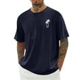 thumbnail image 1 of Chemises pour Hommes, Hommes Imprimé Col Rond Décontracté Mode Manches Courtes Blouses Col Rond Chemises, 1 of 4