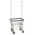 thumbnail image 1 of Standard Wire Frame Metal Laundry Cart with Double Pole Rack - Chrome, 1 of 1
