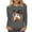 Gray, variant on Womens Fall Coffee Ghost Graphic Tees Long Sleeve Crewneck T-Shirts Cute Halloween Pumpkin Print Casual Pullover Tops Autumn Holiday Shirts Blouse for Ladies