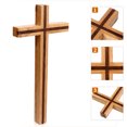 thumbnail image 4 of EeaseMX 1 pieza de colgante de cruz de madera, artesanía de madera, cruz colgante (color madera), 4 of 7