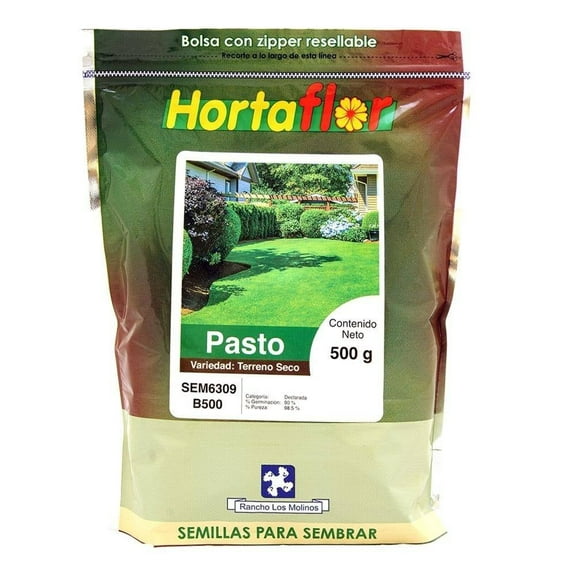 Semilla de Pasto Rancho Los Molinos para Terreno Seco 500 gr