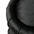 thumbnail image 5 of Furniture of America Rigi Modern 15" Velvet Fabric Round Stool, Black, 5 of 8