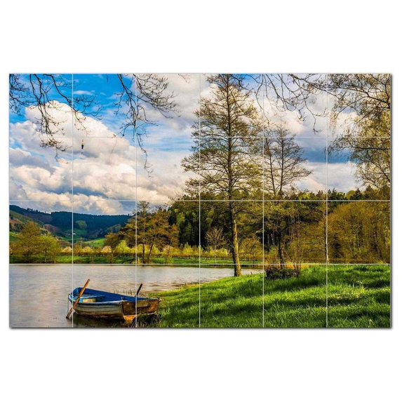 Boat Ship Ceramic Tile Mural Kitchen Backsplash Bathroom Shower, 400148-L64