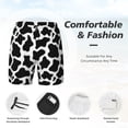 thumbnail image 5 of Haiem Cow Print Black White Men'S Quick-Dry Swim Trunks: Comfortable Beach Shorts With Mesh Lining And Pockets - Ideal For Swimming And Sunbathing Large, 5 of 9