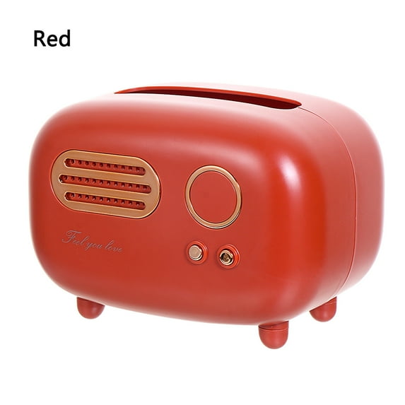 Household Home Ornament Remote Control Storage Napkins Placement Paper Pumping Case Napkin Case Tissue Box Radio Model Paper Storage Box RED