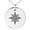 Silver, variant on Stainless Steel Mayan Sun God Rune Engraved Small Medallion Circle Charm Pendant Necklace