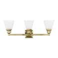 thumbnail image 5 of Livex Lighting Mission 3 Bath Light in Antique Brass, 5 of 10