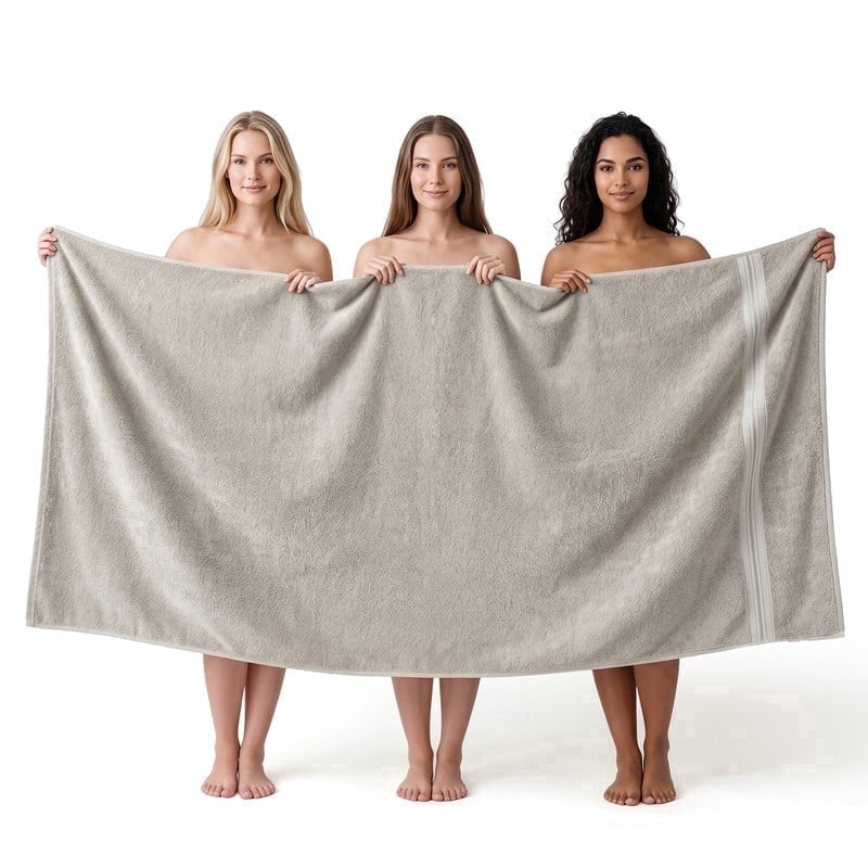 REDKISS Jumbo Bath Sheet 1-Pack 100% Cotton 40x80 600GSM Ultra Absorbent for Spa Pool Resort,Coffee