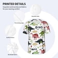 thumbnail image 4 of Balery Cute Dinosaurs Baseball Jersey for Men Casual Button Down Shirts Short Sleeve Active Team Sports Uniform-X-Large, 4 of 9