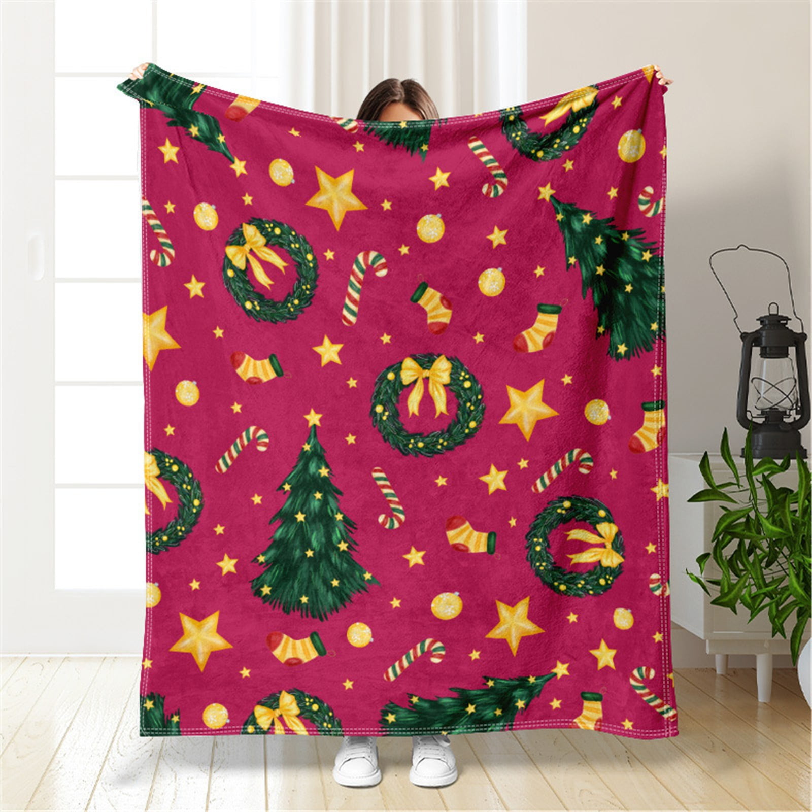 MOQIN Christmas Throw Blanket, Christmas Decorations Blankets and