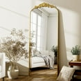 thumbnail image 2 of Lumora 64.1"x21" Arched Full Length Mirror Vintage Floor Mirror with Carved Frame,Gold, 2 of 6