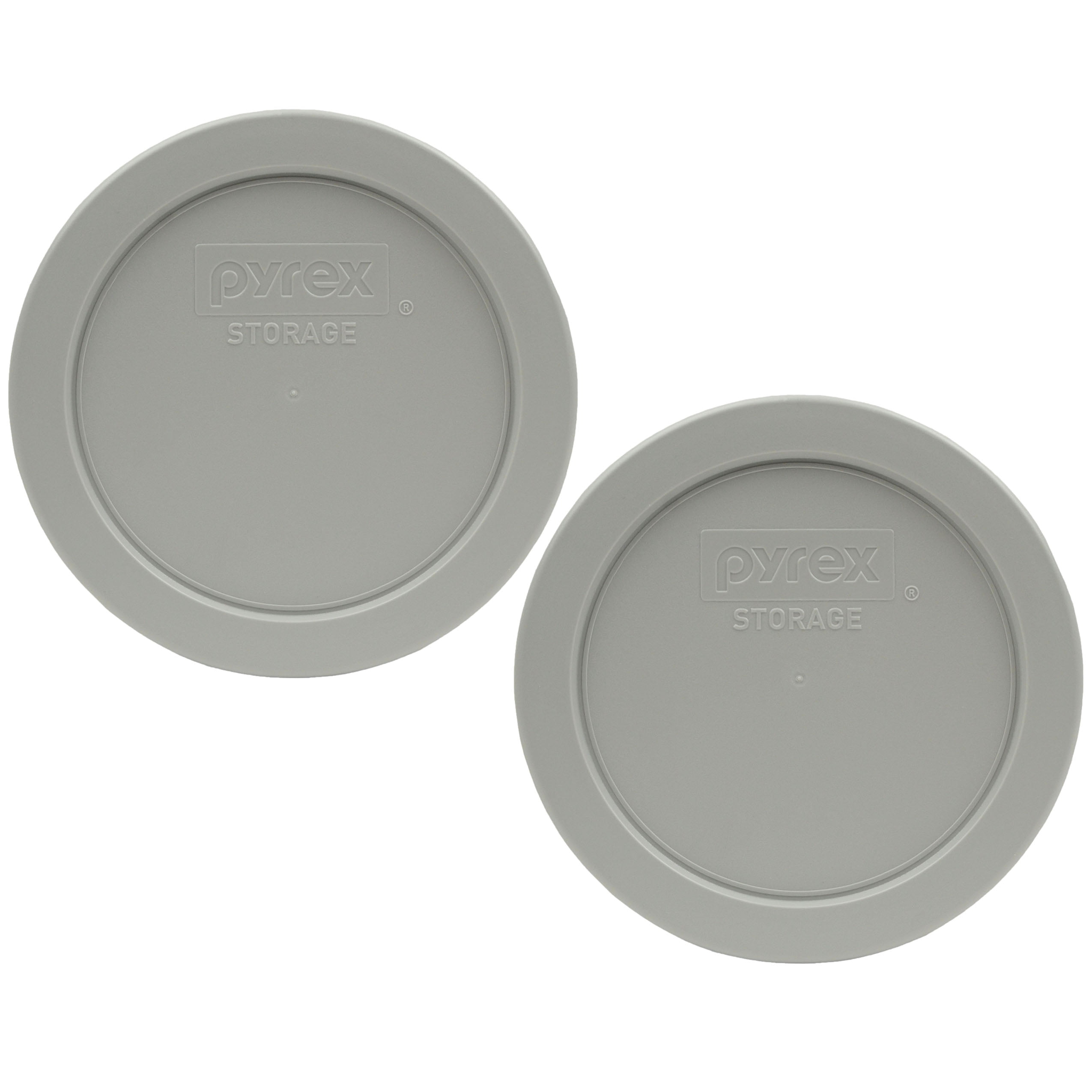 Pyrex 7200-PC Sleek Silver Round Plastic Storage Replacement Lid Cover 6-Pack 
