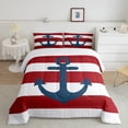 thumbnail image 2 of Erosebridal Blue Anchor Comforter Sets Queen Size,Ocean Sea Bedding Queen Comforter Set,Nautical Room Decorative,Reversible,3Pcs, 2 of 8