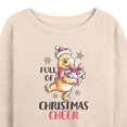 thumbnail image 3 of Disney Winnie The Pooh - Full of Christmas Cheer - Women's Lightweight French Terry Long Sleeve Shirt, 3 of 5