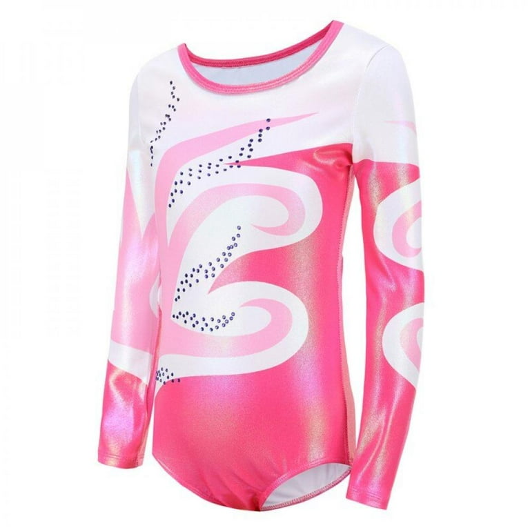 CUTELOVE Children Girls Diamante Long Sleeve Ballet Practice Dance