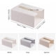 thumbnail image 2 of Caja de pañuelos resistente al agua y al óxido, dispensador de pañuelos de plástico PP para montar en la pared con adhesivo que no deja marcas para cocina, baño, oficina (blanco), 2 of 5