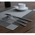 thumbnail image 7 of Placemats Set of 4 Washable Easy to Clean Woven Vinyl Table Mats for Kitchen Table Woven Table placemats Mats 12x18 inches (Grey), 7 of 7