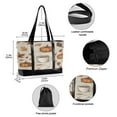 thumbnail image 2 of FORMRS Canvas Laptop Tote Bag for Women with 15.6" Computer Compartments Shoulder Handbag, Fall Pumpkin Pattern, 2 of 7