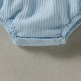 thumbnail image 5 of Zanarzt Infant Girl Summer Outfits Romper Infant Girl Sleeveless Romper Birthday Outfit Cute Girl Summer Clothes Blue,9-12 Months, 5 of 7
