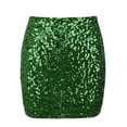thumbnail image 4 of PrettyGuide Women's Sequin Skirt Stretchy Bodycon Sparkle Mini Skirt Night Out, 4 of 7