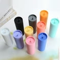 thumbnail image 2 of Volkmi 1pcs Plastic 16oz Double Layer Straw Cold Drink Straight Cup Light Green, 2 of 15