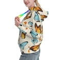 thumbnail image 2 of Cauagu Butterflies for Women's Hooded Sweatshirts Pullover Hoodie for Women Fall Workout Sweat Long Sleeve Preppy Sweatshirts-Large, 2 of 7