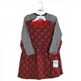 thumbnail image 4 of Hudson Baby Infant and Toddler Girl Cotton Dresses, Black Red Plaid, 8 Years, 4 of 8