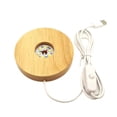 thumbnail image 4 of Base de madera de 7 cm, luz LED nocturna creativa, luz cálida de cristal, aromaterapia, base luminosa, luz de ambiente USB, 4 of 4