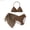 Coffee, variant on Girls Bikini Swimsuit With Design Tie Straps And Matching Three Piece Summer Beachwear Girls Swimwear 3 Piece Set Plus Size Size 8-9 Years