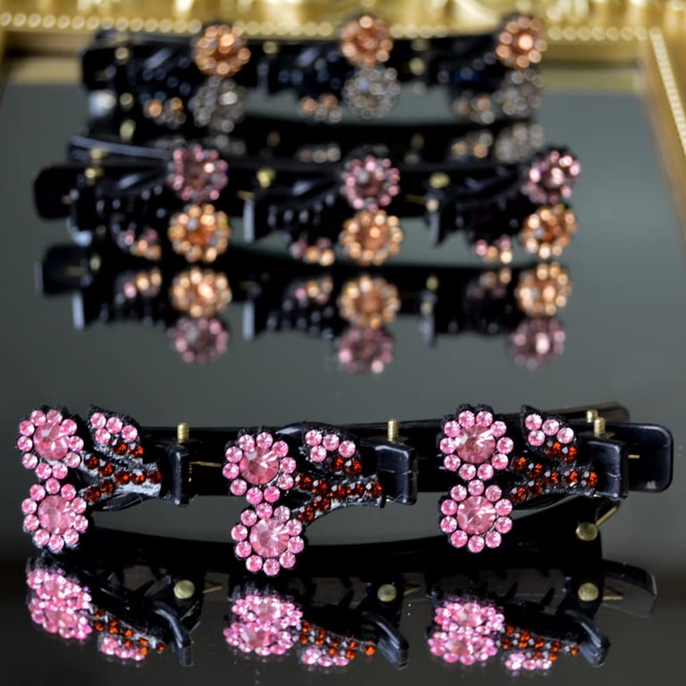 Sparkling Rhinestone Hair Barrettes for Women, Crystal Hair  display picture 3