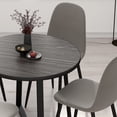 thumbnail image 2 of Mesa redonda de madera de 90cm con patas de mesa metálicas, 2 of 6
