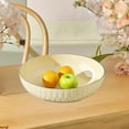 thumbnail image 6 of TISHITA Fruit Rack Large Snack Plates Multipurpose Salad Bowl Stackable Candy Container Vegetable Storage Tray for Holiday Parties Farmhouse round, 6 of 8