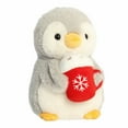 thumbnail image 2 of Aurora - Small Red Festive Stuffed Animal - 7" Pompom With Latte - PomPom Penguin, 2 of 4