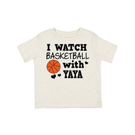 

Inktastic I Watch Basketball with Yaya Gift Toddler Boy Girl T-Shirt