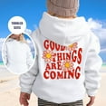 thumbnail image 2 of Vividxx Hoodies For Girls Long Sleeve Soft Sweatshirt Letter Print Kids Cute Pullovers Top Fashion Casual Hoodie For Fall Winter Streetwear 11-12 Years, 2 of 5