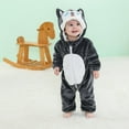 thumbnail image 4 of Hazel Tech Toddler Boys Girls Cotton Fleece Hooded Romper Jumpsuit Cosplay One-Piece Long Sleeve Warm Onesies Husky 0-36 Months, 4 of 10