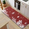 thumbnail image 5 of Red Christmas Snowflake Pattern Kitchen Rug Mat,Kitchen Runner Rugs Non Skid Washable,Decorative Kitchen Floor Mats for Kitchen,Sink,Laundry,17"x47.2", 5 of 7