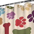 thumbnail image 3 of Paw Prints and Bones Shower Curtain 84"x72" ,Bathroom Decorative Shower Curtains Set with 12 Hooks,Modern Waterproof Washable Shower Curtain, 3 of 6