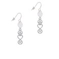 thumbnail image 2 of Delight Jewelry Peace - Heart - Softball Silvertone Leaf French Earrings, 2 of 5