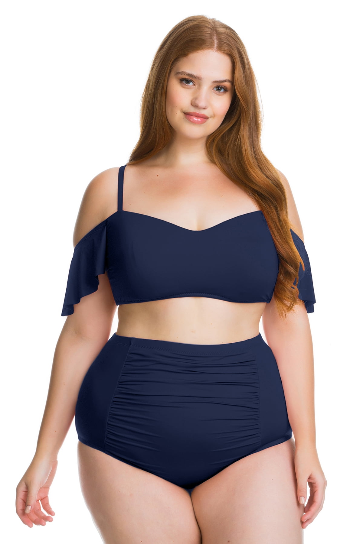 off the shoulder swim top plus size